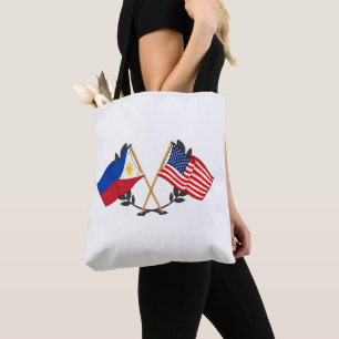 Philippinisch-amerikanische Flagge Filipino-Erbe V Tasche
