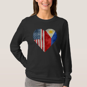 Philippinisch-amerikanische Flagge Filipinos T-Shirt