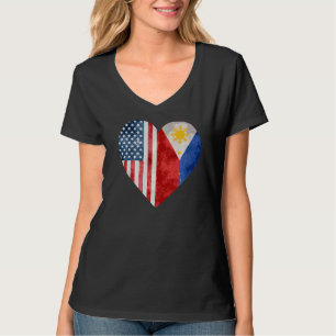 Philippinisch-amerikanische Flagge Filipinos T-Shirt