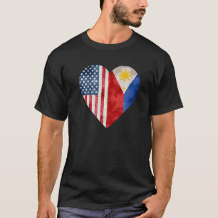 Philippinisch-amerikanische Flagge Filipinos T-Shirt