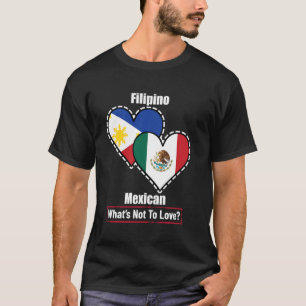 Philippinisch Mexikanische Herzflaggen Was Nicht Z T-Shirt
