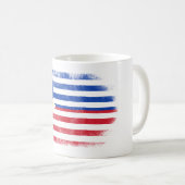 Philippinische amerikanische Flagge   Philippinen Kaffeetasse (VorderseiteRechts)