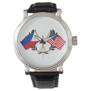 Philippinische amerikanische Flagge Philippinische Armbanduhr