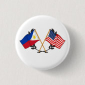 Philippinische amerikanische Flagge Philippinische Button (Vorderseite)