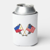 Philippinische amerikanische Flagge Philippinische Dosenkühler (Kanne Vorderseite)