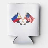 Philippinische amerikanische Flagge Philippinische Dosenkühler (Vorderseite)
