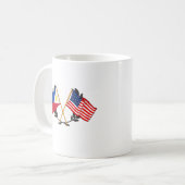 Philippinische amerikanische Flagge Philippinische Kaffeetasse (Vorderseite Links)