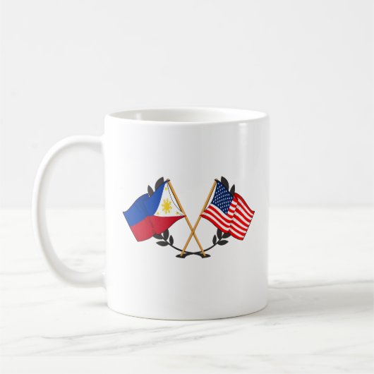 Philippinische amerikanische Flagge Philippinische Kaffeetasse (Links)
