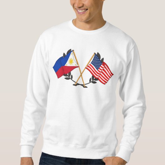 Philippinische amerikanische Flagge Philippinische Sweatshirt (Vorderseite)