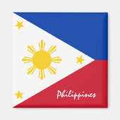 Philippinische Fahne & Asien - Urlaub/Sportfans Magnet (Vorne)