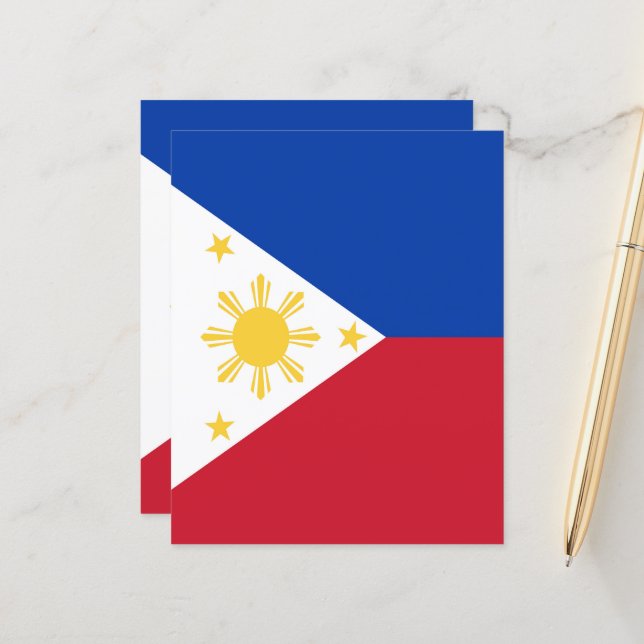 philippinische Flagge (Vorderseite/Rückseite Beispiel)