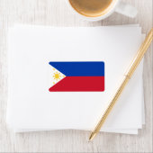 philippinische Flagge Adressaufkleber (Insitu)