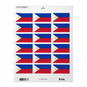 philippinische Flagge Adressaufkleber (Vorne)