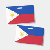philippinische Flagge Ausweis (Vorder- & Rückseite)
