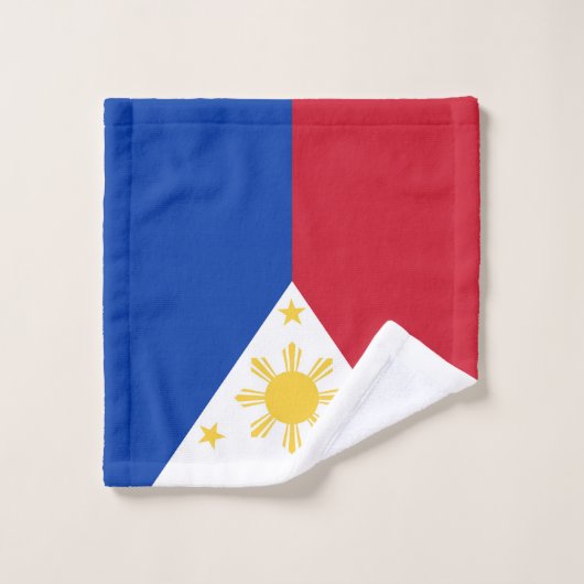 philippinische Flagge Badhandtuch Set (Waschlappen)