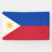 philippinische Flagge Banner (Horizontal)