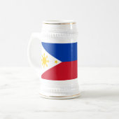 philippinische Flagge Bierglas (Vorderseite Links)