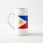 philippinische Flagge Bierglas (Links)