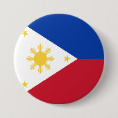 philippinische Flagge Button (Vorderseite)