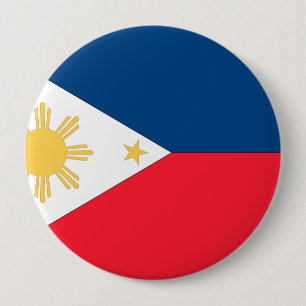 philippinische Flagge Button