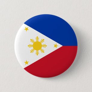 philippinische Flagge Button