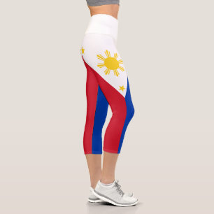 philippinische Flagge Capri Leggings