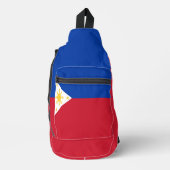 philippinische Flagge Crossbody Bag (Vorderseite)