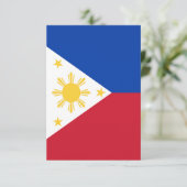 philippinische Flagge Dankeskarte (Stehend Vorderseite)