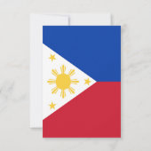 philippinische Flagge Dankeskarte (Rückseite)