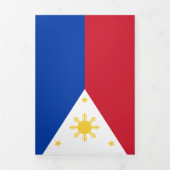 philippinische Flagge Dreifach Gefaltete Karte (Cover)