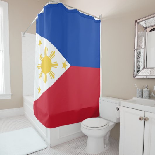 philippinische Flagge Duschvorhang (Beispiel)