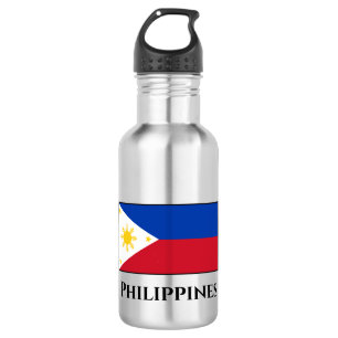 philippinische Flagge Edelstahlflasche