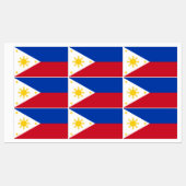 philippinische Flagge Etiketten (Blatt)