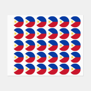 philippinische Flagge Etiketten