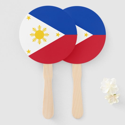philippinische Flagge Fächer (Vorne und Hinten)