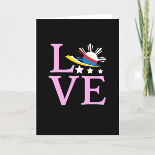 Philippinische Flagge - Filipina Pink-Liebe Karte