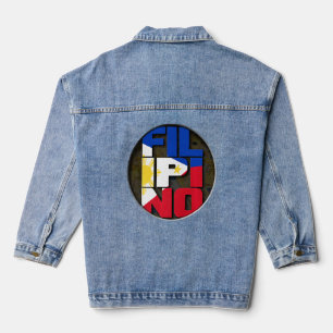 philippinische Flagge Filipino Flagge Pinoy Flagge Jeansjacke