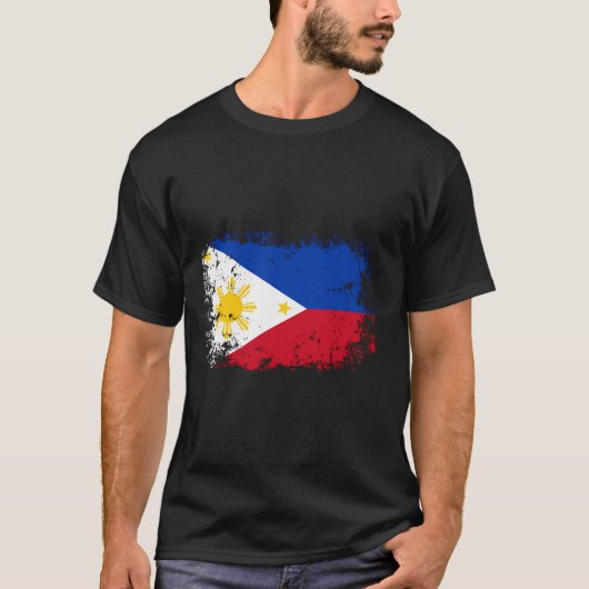 Philippinische Flagge Filipino T-Shirt (Vorderseite)