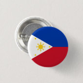 philippinische Flagge, Flagge der Philippinen Button (Vorne & Hinten)