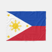 philippinische Flagge Fleecedecke (Vorderseite (Horizontal))