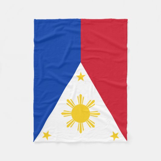 philippinische Flagge Fleecedecke (Vorderseite)