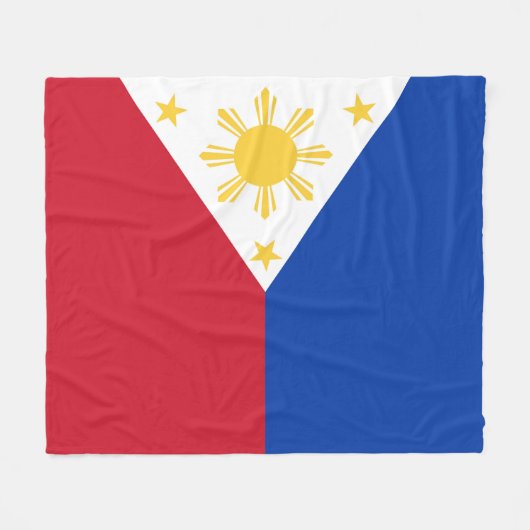 philippinische Flagge Fleecedecke (Vorderseite (Horizontal))