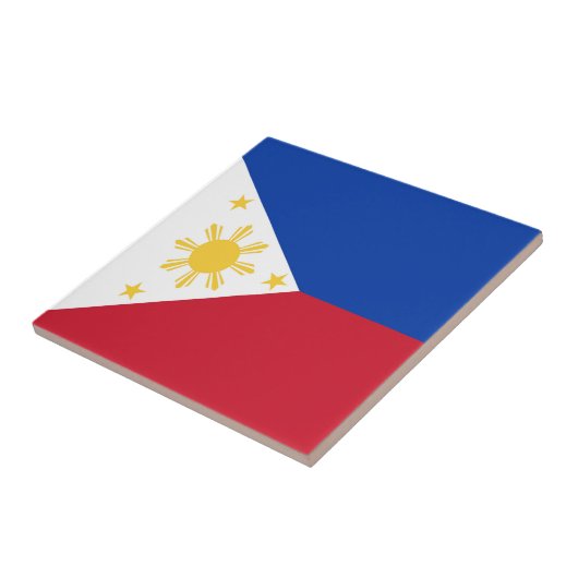 philippinische Flagge Fliese (Seite)