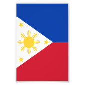 philippinische Flagge Fotodruck (Vorne)