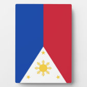 philippinische Flagge Fotoplatte (Vorderseite)