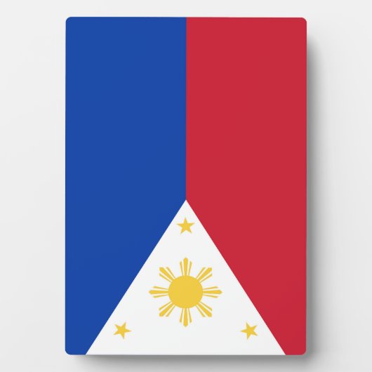 philippinische Flagge Fotoplatte (Vorderseite)