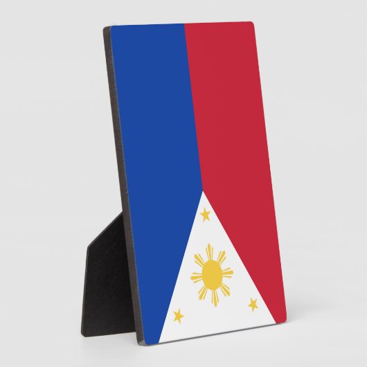 philippinische Flagge Fotoplatte (Seite)