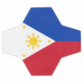 philippinische Flagge Fußball (Flach)