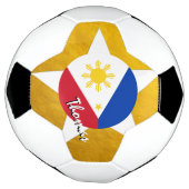 Philippinische Flagge: Fußball & Gold Philippinen (Gedreht)