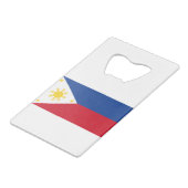 philippinische Flagge Geldbeutel Flaschenöffner (Rückseite Schrägansicht)